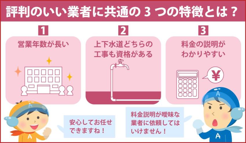 評判のいい業者に共通の3つの特徴とは?