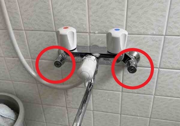 止水栓の開きが不十分