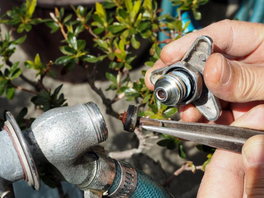 単水栓蛇口のハンドルのパッキン交換方法